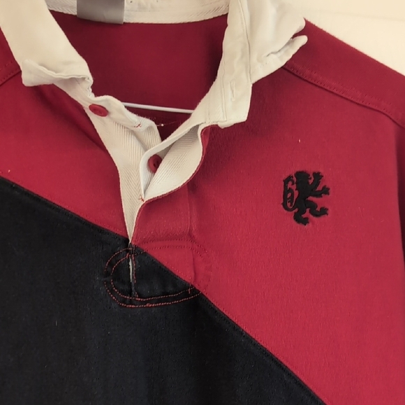 Nike Rugby Men's Red and Black Diagonal Sweater - Picture 2 of 6